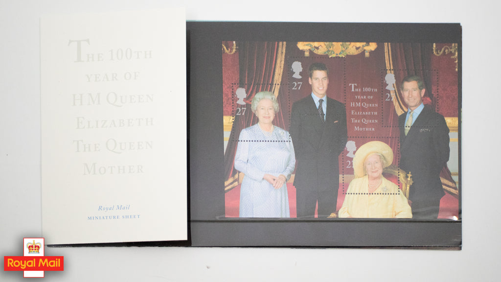 #M04: 2000 Queen Mum's 100th Birthday Mini Sheet Presentation Pack