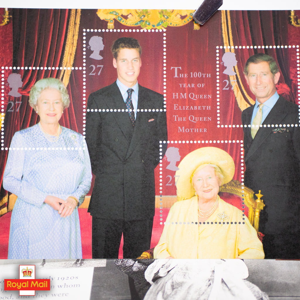 #M04: 2000 Queen Mum's 100th Birthday Mini Sheet Presentation Pack