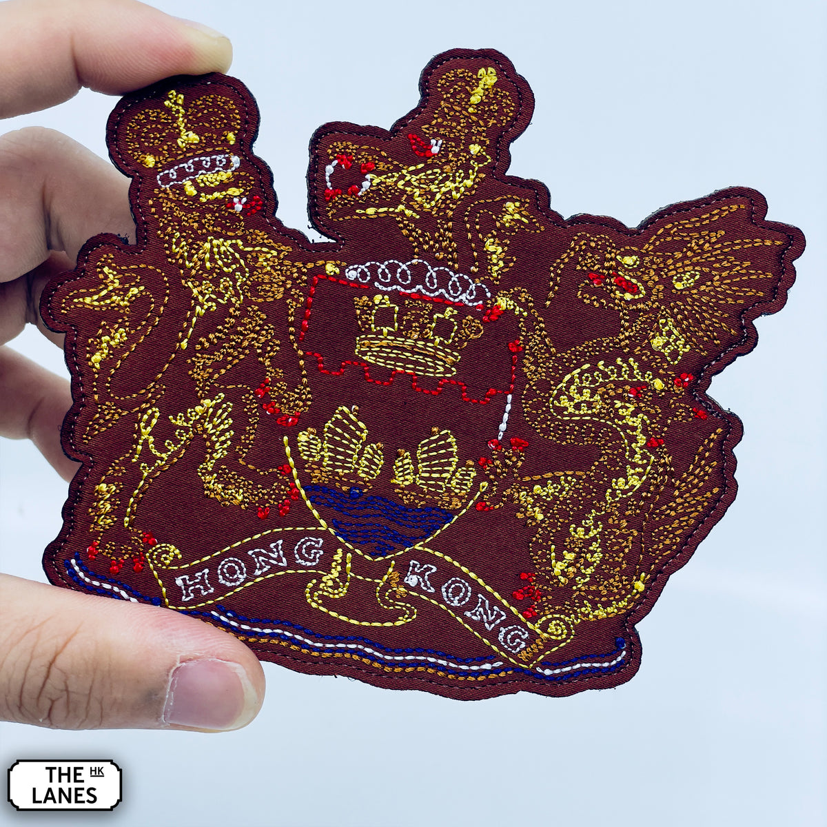 香港の紋章（アーサー・ハッカー版）刺繍士気パッチ