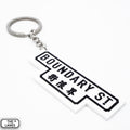 Hong Kong Street Signage "Boundary Street" Keychain - The Lanes HK