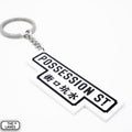Hong Kong Street Signage "Possession Street" Keychain - The Lanes HK