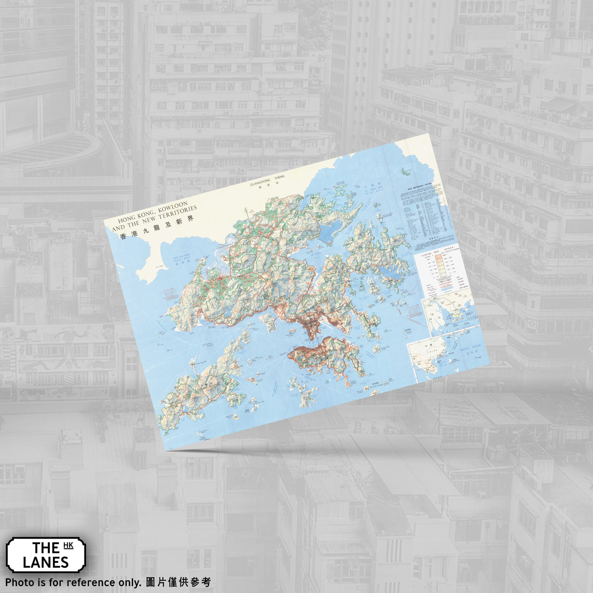 1981 Map of Hong Kong A6 Postcard - The Lanes HK