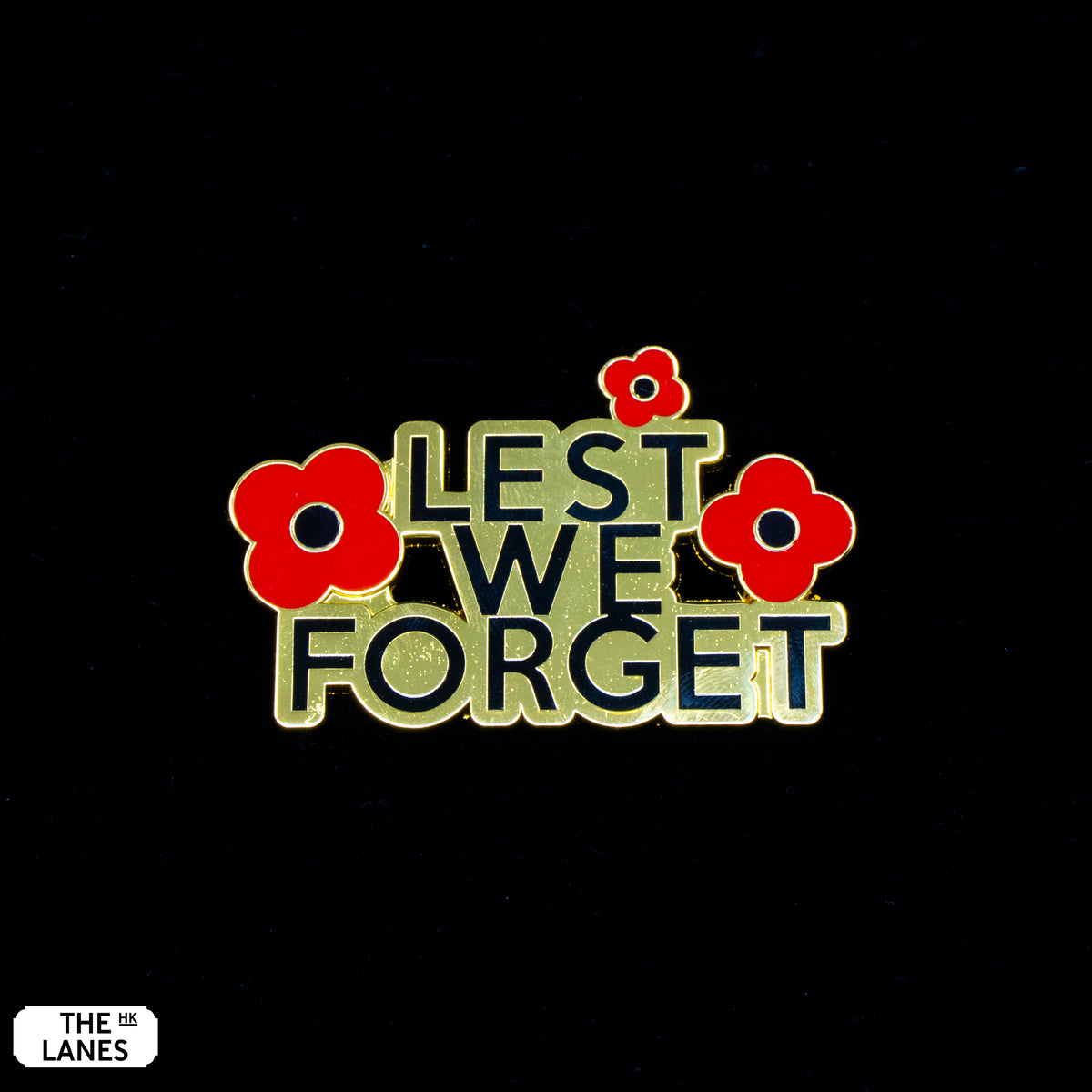 Poppy LEST WE FORGET Lapel Pin - Scottish - The Lanes HK
