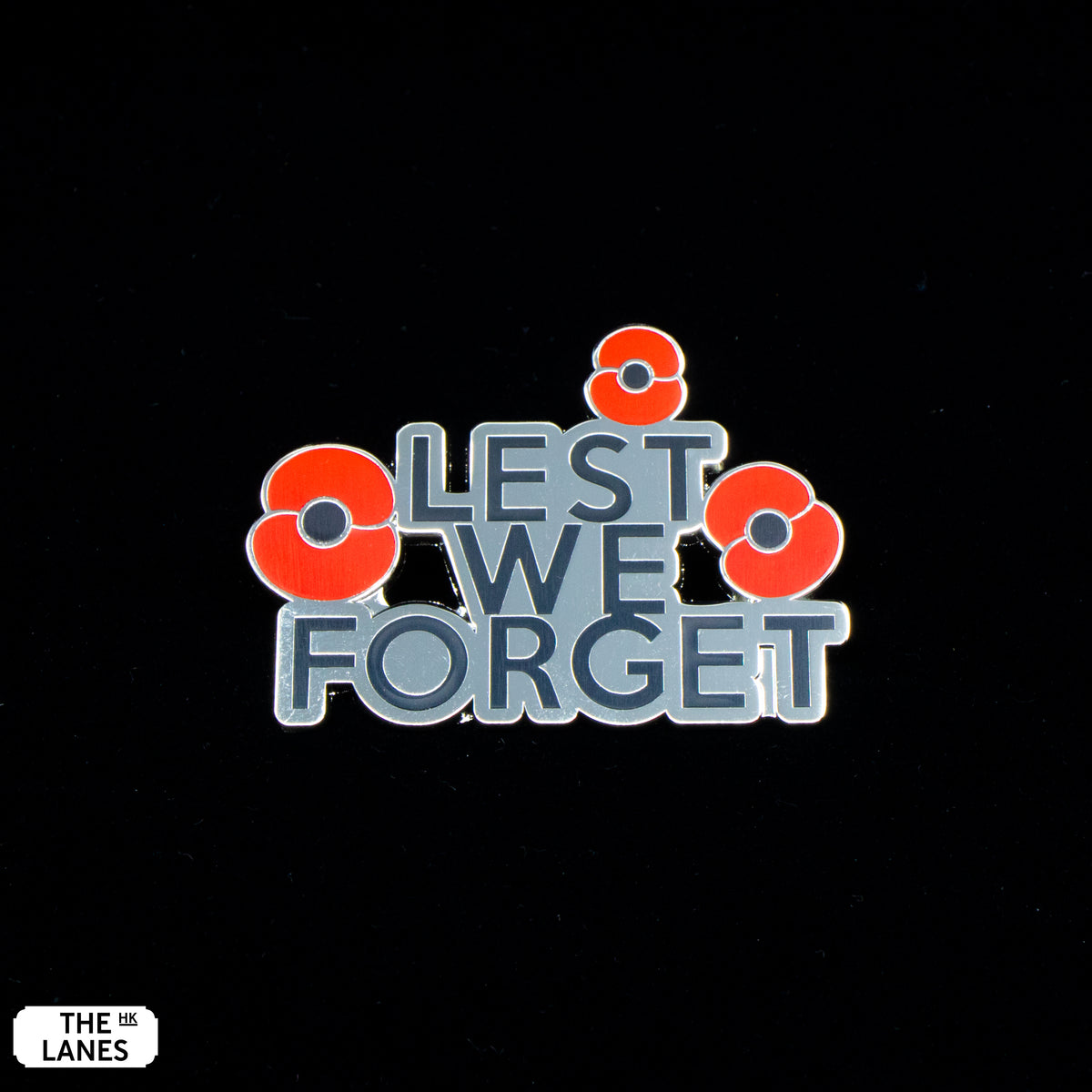 Poppy LEST WE FORGET Lapel Pin - The Lanes HK