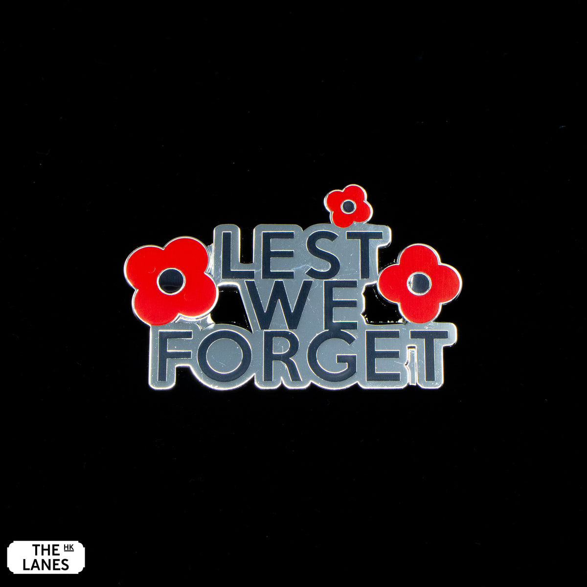 Poppy LEST WE FORGET Lapel Pin - Scottish - The Lanes HK
