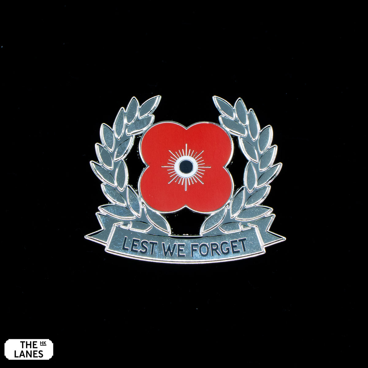Poppy Laurel Lapel Pin - Scottish - The Lanes HK