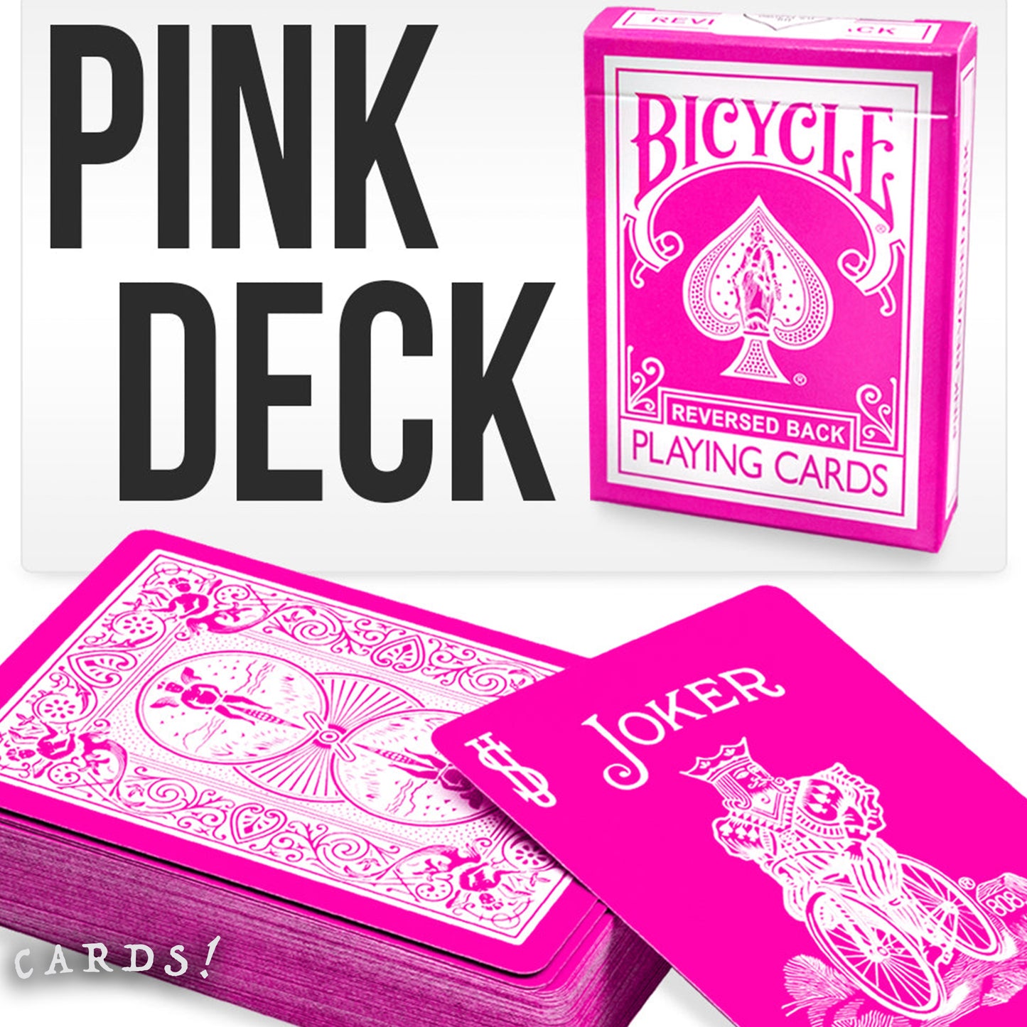Bicycle® 粉紅色卡 啤牌 撲克牌