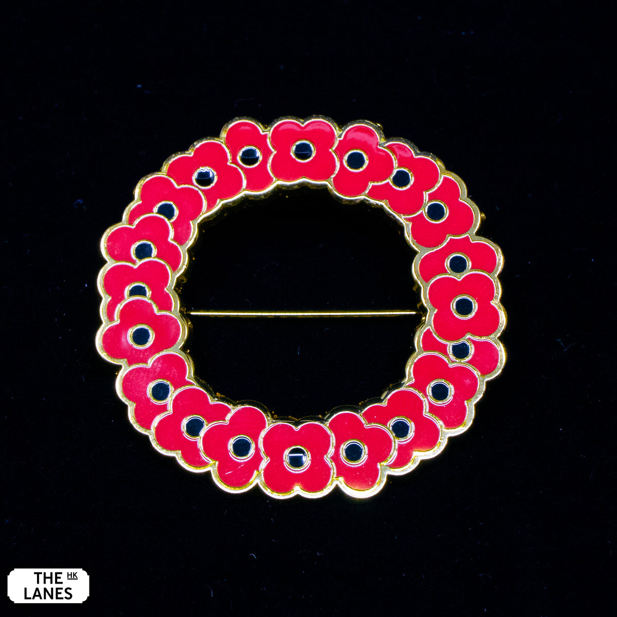 Poppy Wreath Lapel Pin - Scottish - The Lanes HK