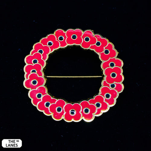 Poppy Wreath Lapel Pin - Scottish