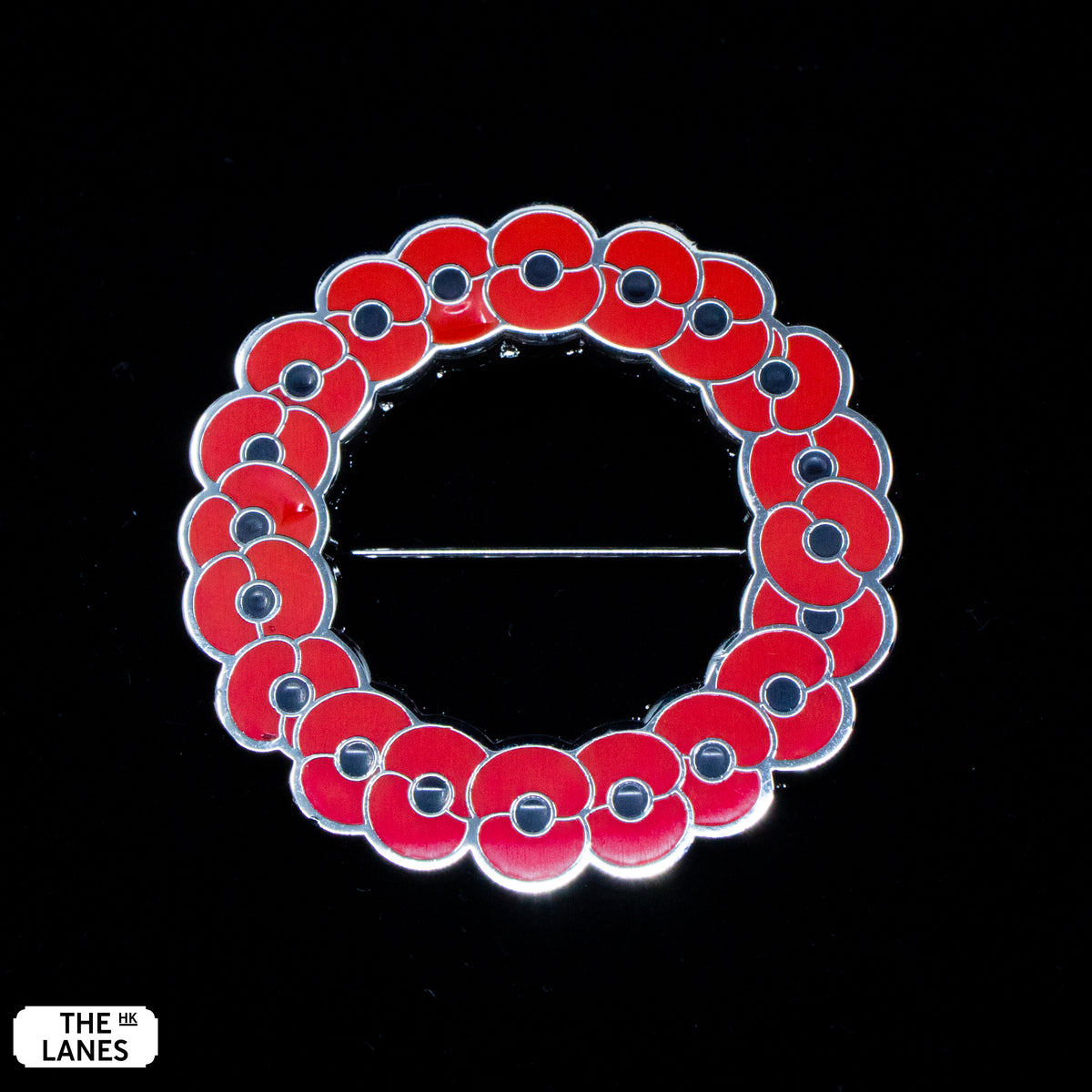 Poppy Wreath Lapel Pin - The Lanes HK