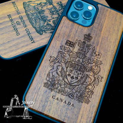 Walnut iPhone Case - Canadian Coat of Arms
