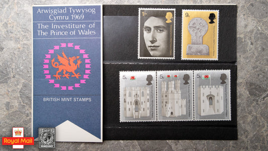 #011: 1969年 授予威爾斯親皇榮譽 紀念郵票演示包 - The Lanes HK