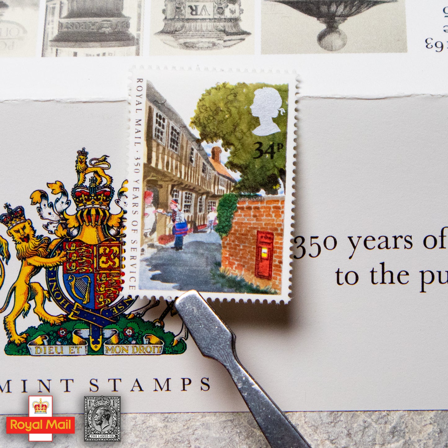 #163: 1985年 皇家郵政局服務350年 紀念郵票演示包 - The Lanes HK