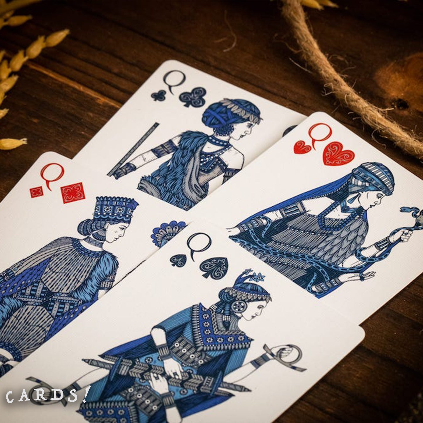 Babylon Playing Cards - Cerulean Blue Edition