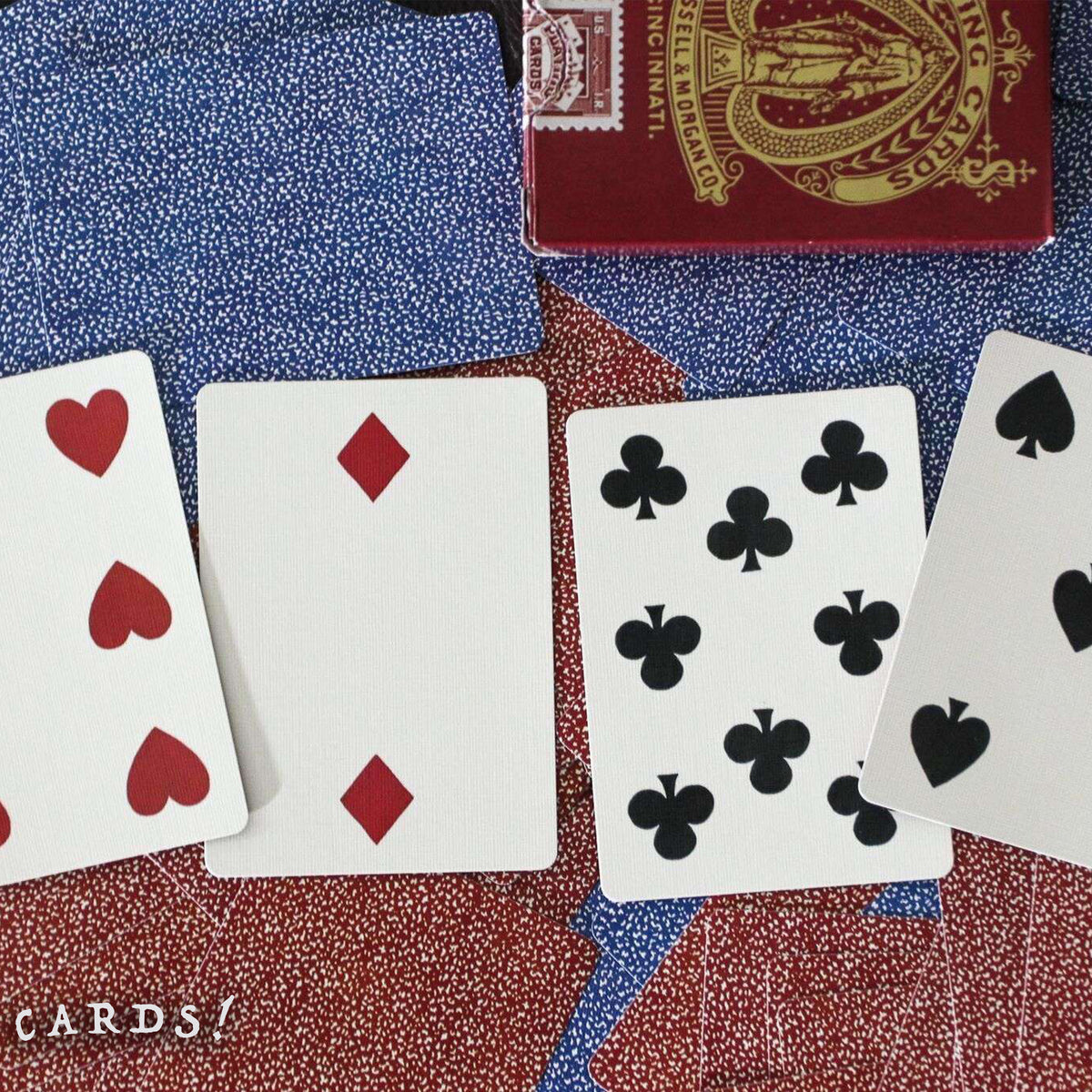 Limited Late 19th Century Square Faro (Snowflake Back) Playing Cards - The Lanes HK
