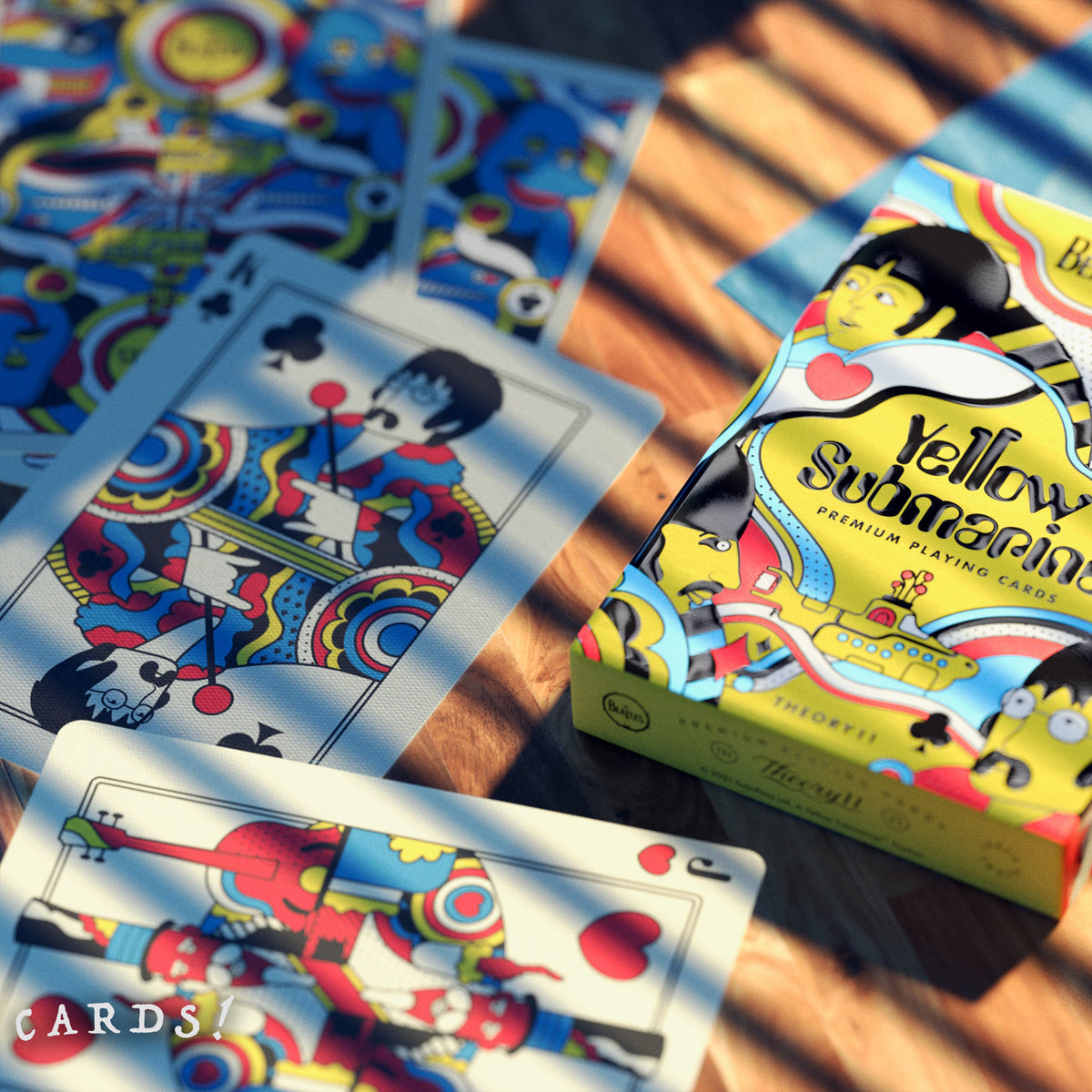 Yellow Submarine 披頭四 黃色潛水艇 啤牌 撲克牌 - 藍色 - The Lanes HK