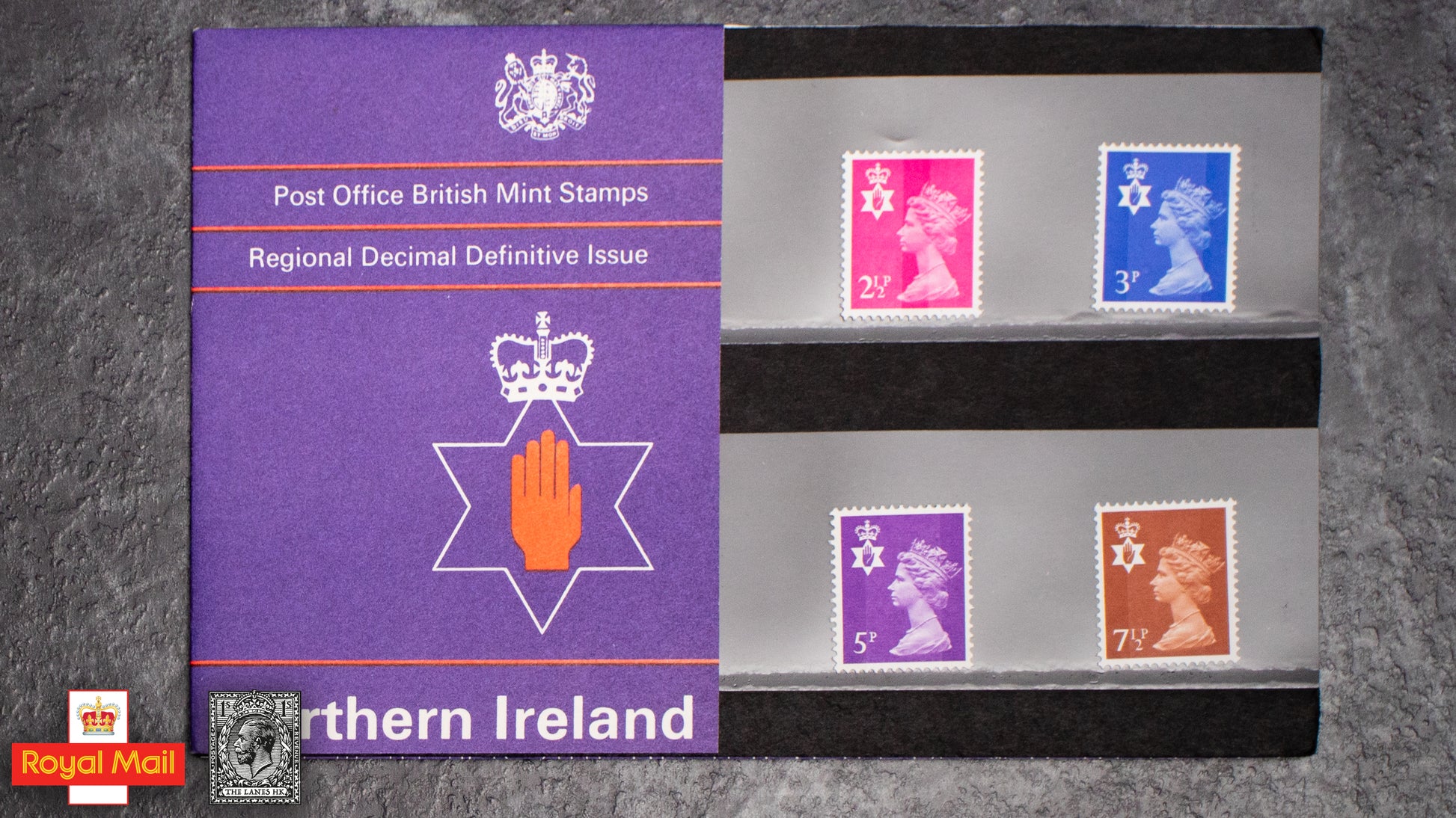#029: 1971年 北愛爾蘭地區 流通郵票演示包 - The Lanes HK