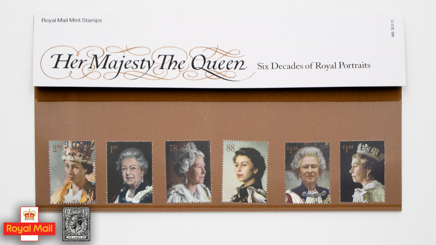#485: 2013 Queen's Six Decades Portraits Presentation Pack
