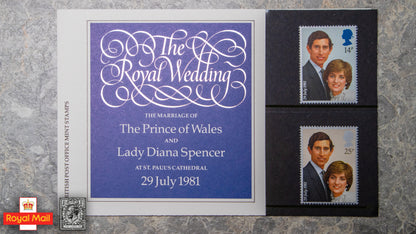 #127a: 1981年 查理斯皇子與戴安娜大婚 紀念郵票演示包 - The Lanes HK