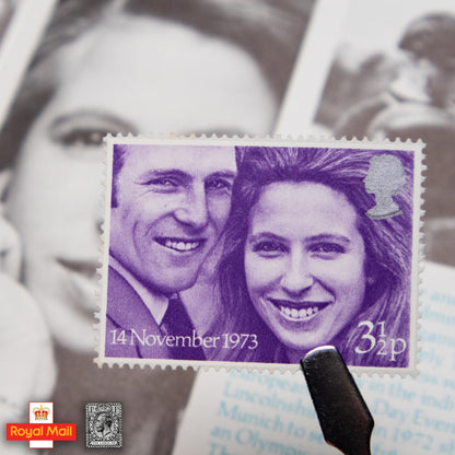 #056: 1973年 安妮長公主與菲臘上尉大婚 紀念郵票演示包 - The Lanes HK